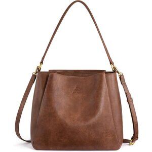 Elegant Brown Hobo Bag for Women with Adjustable Strap & Organizational Pockets